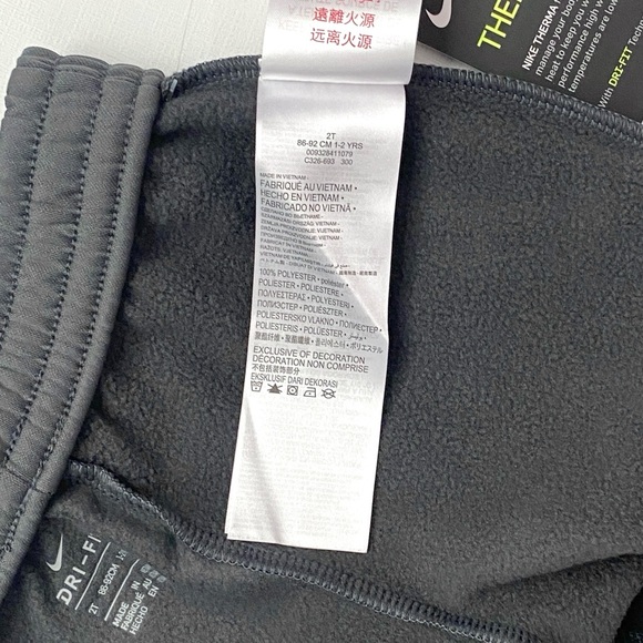 NWT Dark Gray Nike Therma Dri-Fit Toddler Boy Pants - Picture 8 of 8